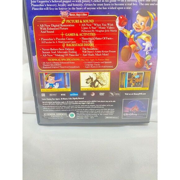 Disney Pinocchio Platinum Edition 70th Anniversary DVD Movie - Picture 5 of 12